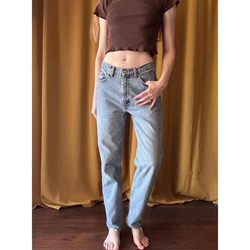 Vintage 90s Calvin Klein High Rise Jeans, Tapered Leg Easy Fit Denim, CK Mom Jea